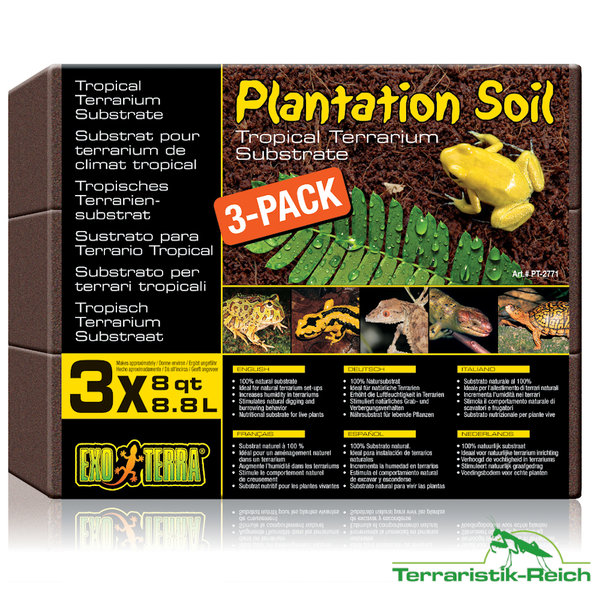 Exo Terra - Plantation Soil - Brick (3er Pack)
